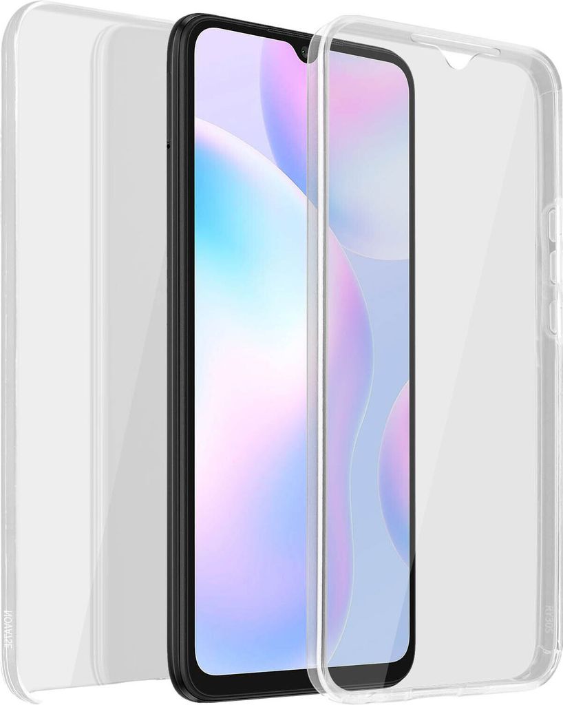Avizar, Schutzhülle für Xiaomi Redmi 9A, Vorder- + Rückseite, Transparent