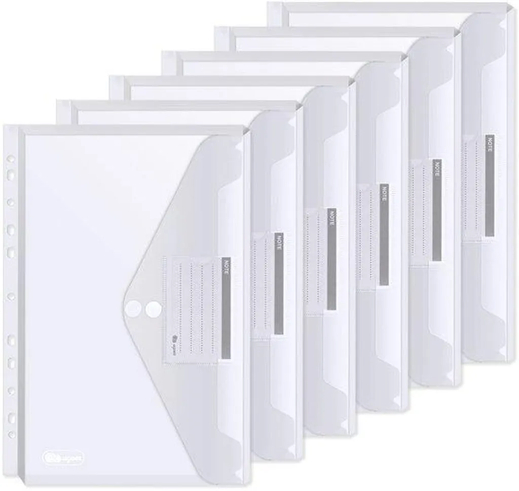 Classeurs A4 anti-perte de documents, lot 24 pièces velcro à grande capacité