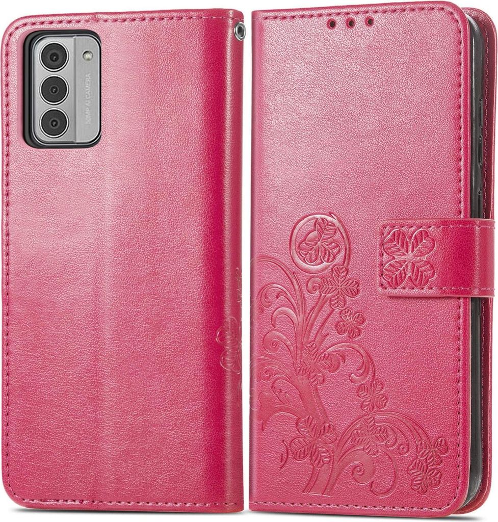 Mobigear Clover Nokia G42 Hülle Klapphülle Geldbörse - Rot