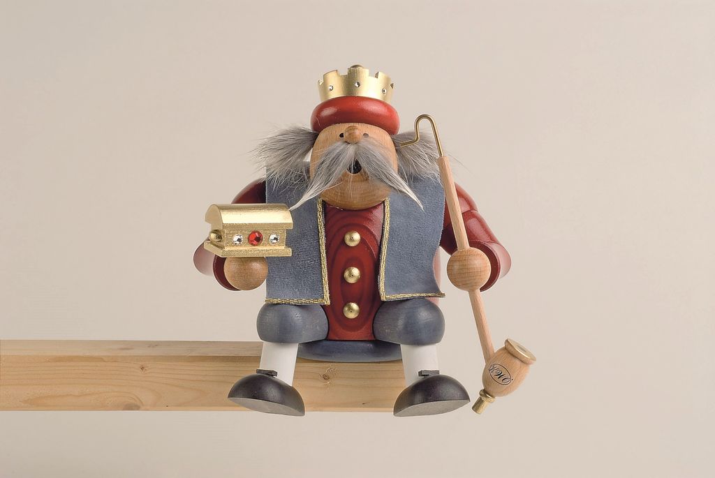 König Caspar - Kantenhocker (17cm) Räuchermann von KWO