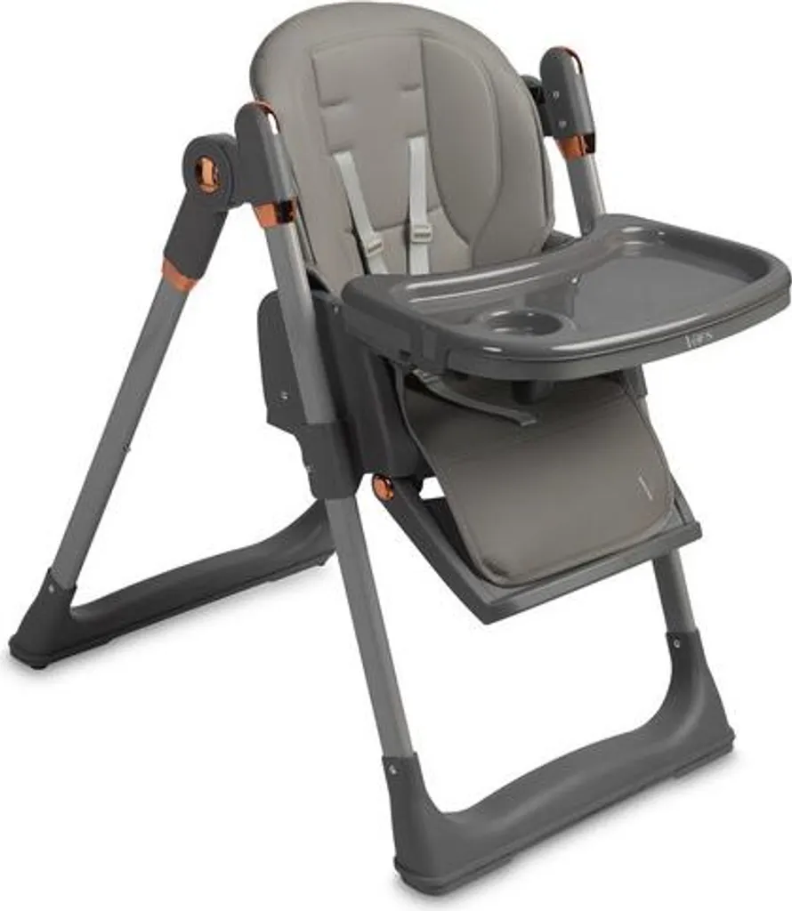 Chaise d'alimentation bébé Vars grise idéale pour diversification repas - 2