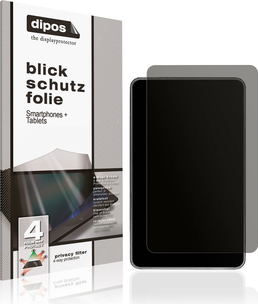 Blickschutzfolie für GiDaCom K600 5 Zoll matt Schutzfolie Folie Display Schutz dipos