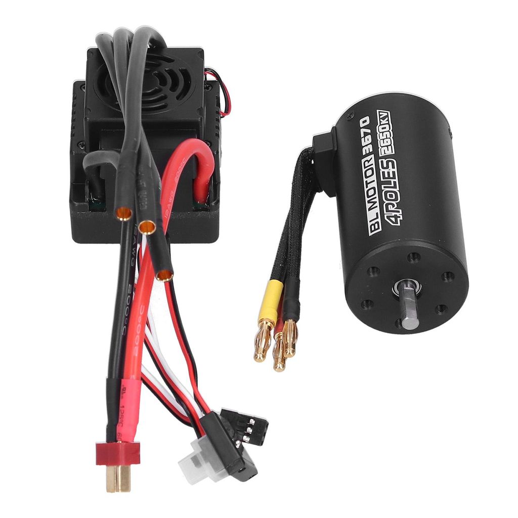 3670 2650KV bürstenloser Motor und 120A ESC mit T-Steckersatz, Ersatz für 1/8 RC-Auto