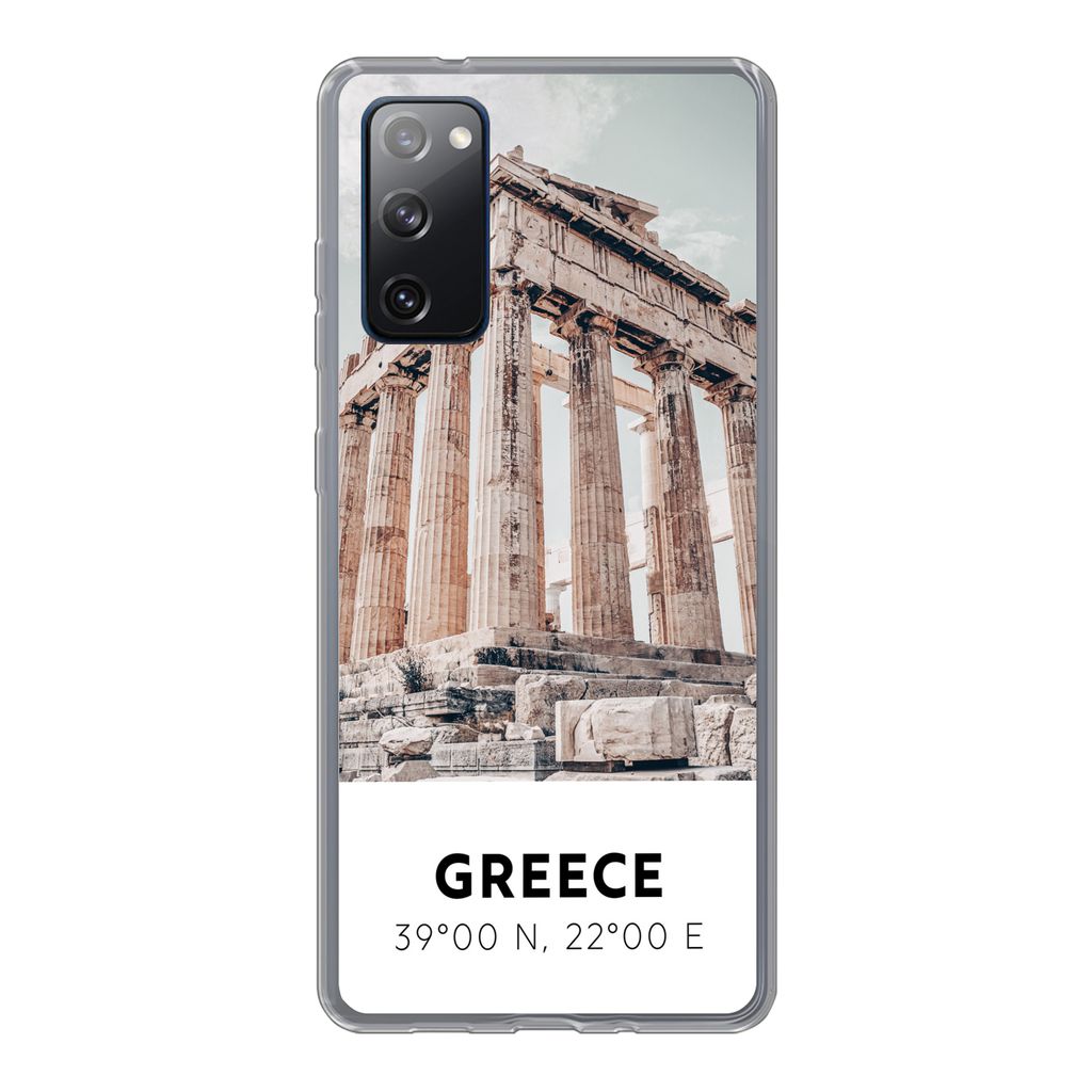 MuchoWow Handyhülle Schutzhülle Hülle für Samsung Galaxy S20 FE Griechenland - Tempel - Athen Silikon Softcase Handy Hülle - Abdeckung