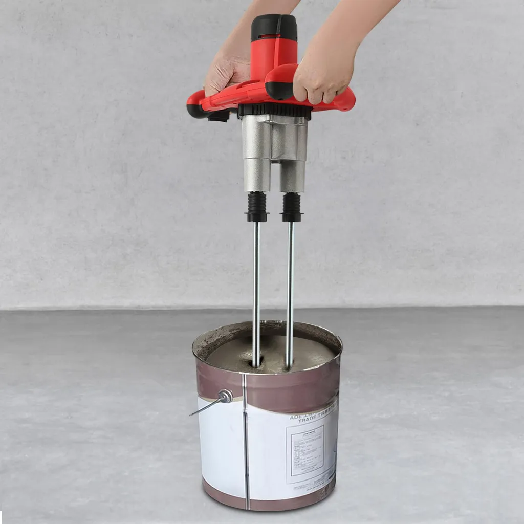 Bétonnière électrique 1800W portative à 6 vitesses - Modèle EU Rouge - 5