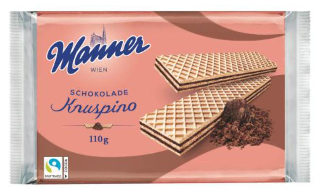 Manner Knuspino čokoládové oplatky s čokoládovou náplní Obrázek produktu 