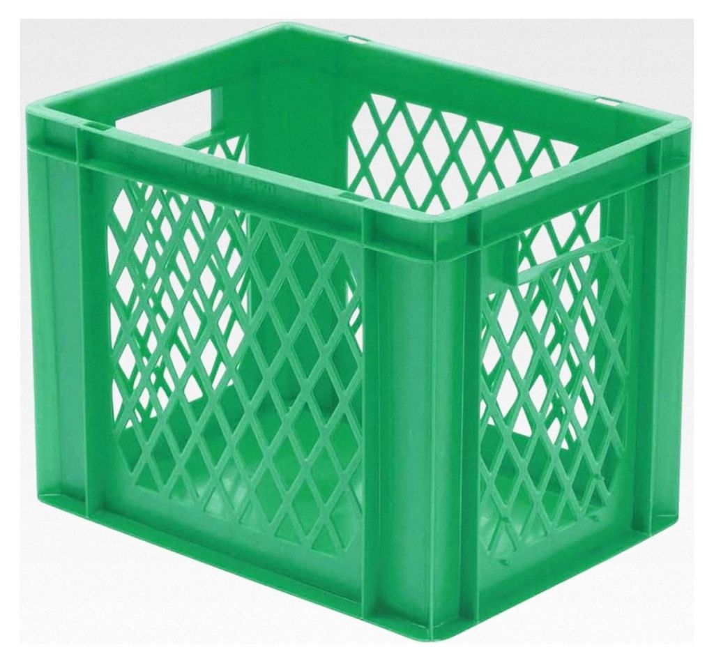 Eurobehälter 40 x 30 cm - Höhe 32 cm - Durchbrochen grün