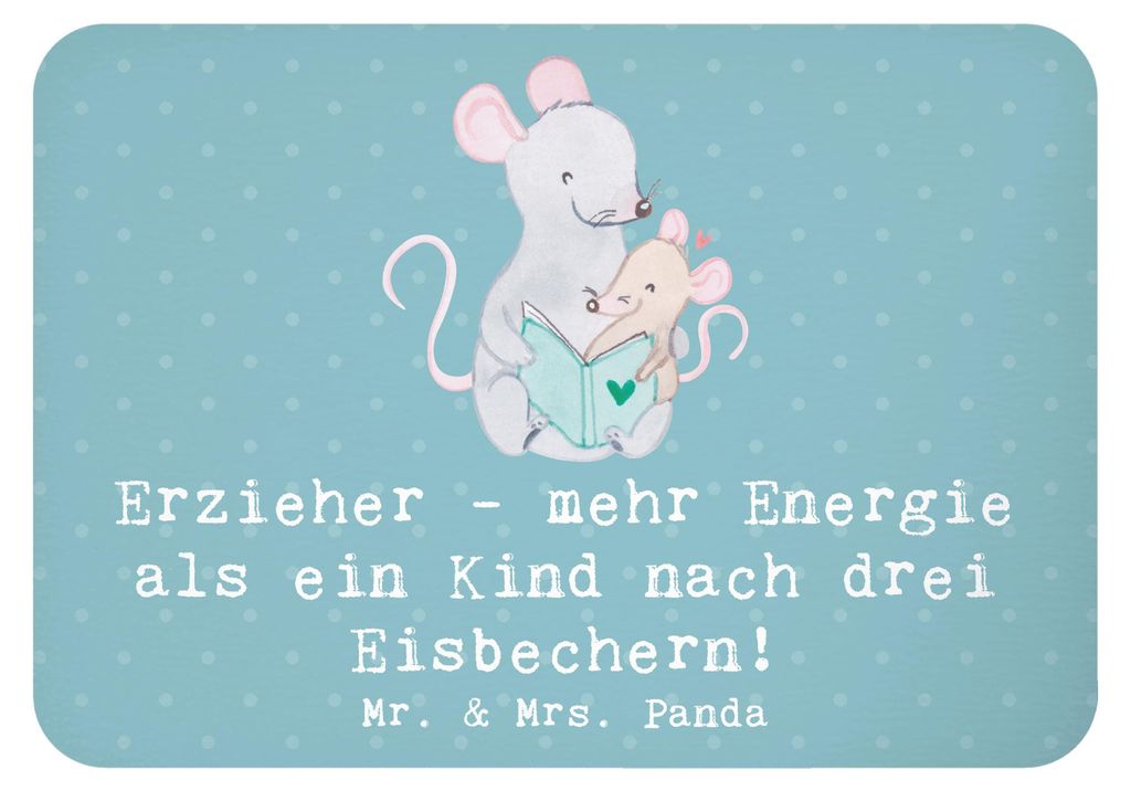 Mr. & Mrs. Panda Magnet Erzieher Energie - Meeresbrise - Geschenk, Kinderbetreuung, Hort, Berufsleben, Krippe, whiteboardmagnet, Beruf, Berufspassi...