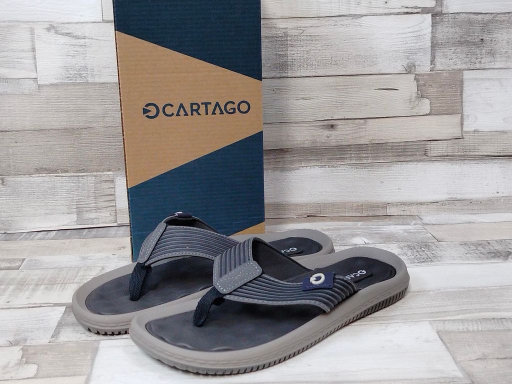Cartago Herren Zehenstegpantolette grau 41