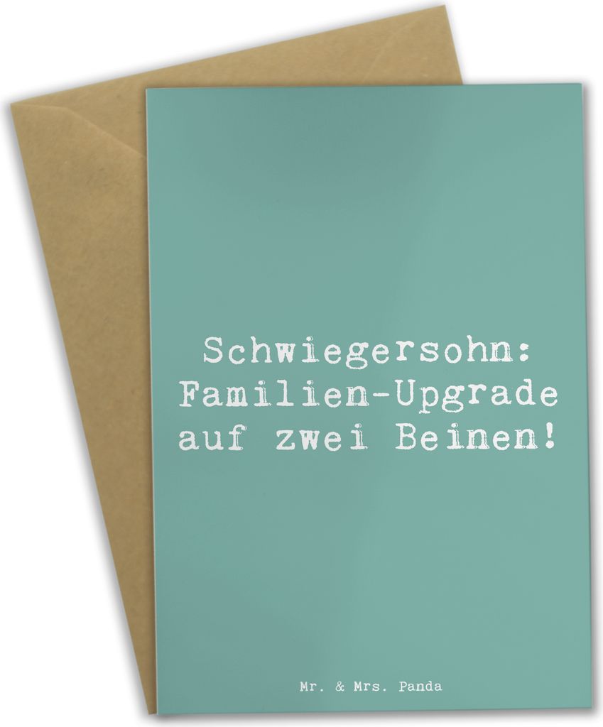 Mr. & Mrs. Panda Glückwunschkarte Spruch Schwiegersohn Produktbild 