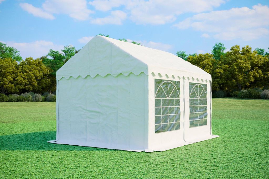 Partyzelt 3x4m - PVC Standard Feuerfest - Weiß