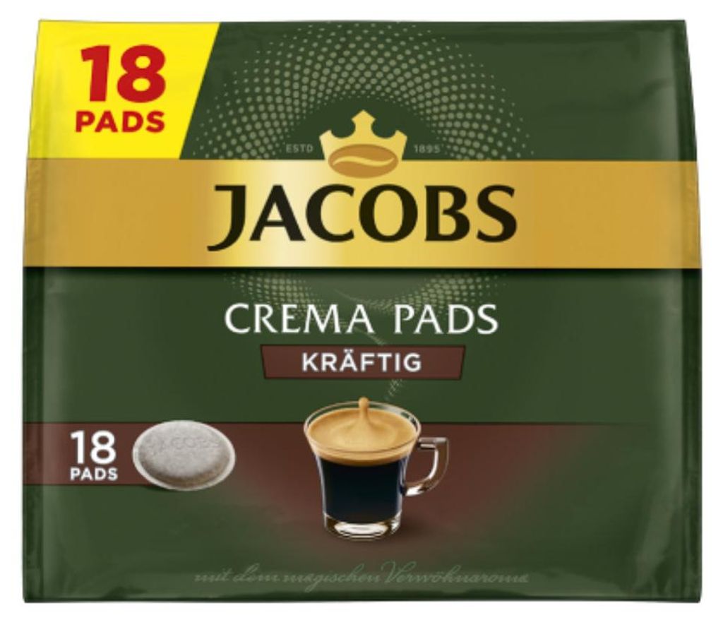 Jacobs Crema Pads kräftig | 18 Senseo kompatible Produktbild 