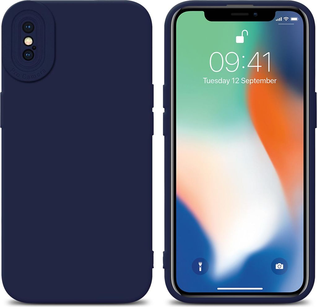 Cadorabo Hülle für Apple iPhone X / XS Schutz Hülle in Blau TPU Silikon Etui Case Handyhülle
