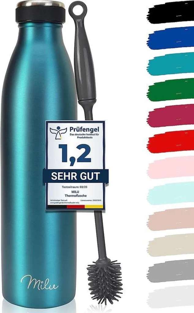Gourde isotherme inox 500ml goulot incliné pour sport et voyage