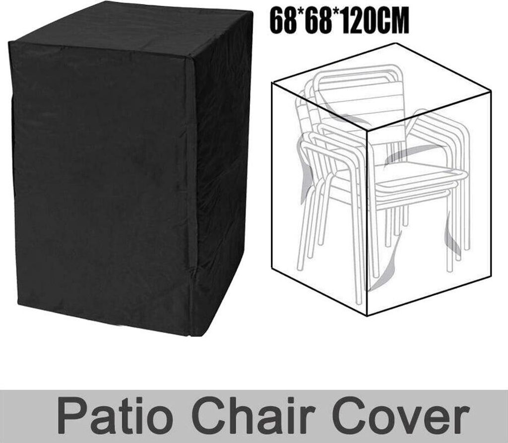Schutzhülle für Gartenstühle Schutzhülle Stapelstühle Abdeckung Hülle Wasserdicht