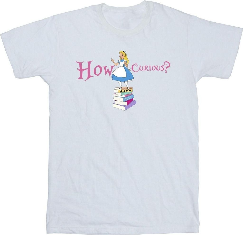 Disney - "Alice In Wonderland How Curious" T-Shirt für Herren BI10385 (M) (Weiß)