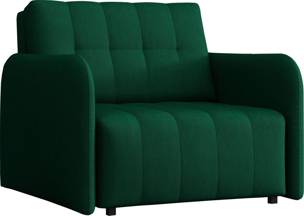 MIRJAN24 Schlafsofa Viva Grand I, einsitzer Bettsofa inkl. Kissen, mit Bettkasten und Schlaffunktion, Stilvoll Couch (Farbe: Kronos 19)