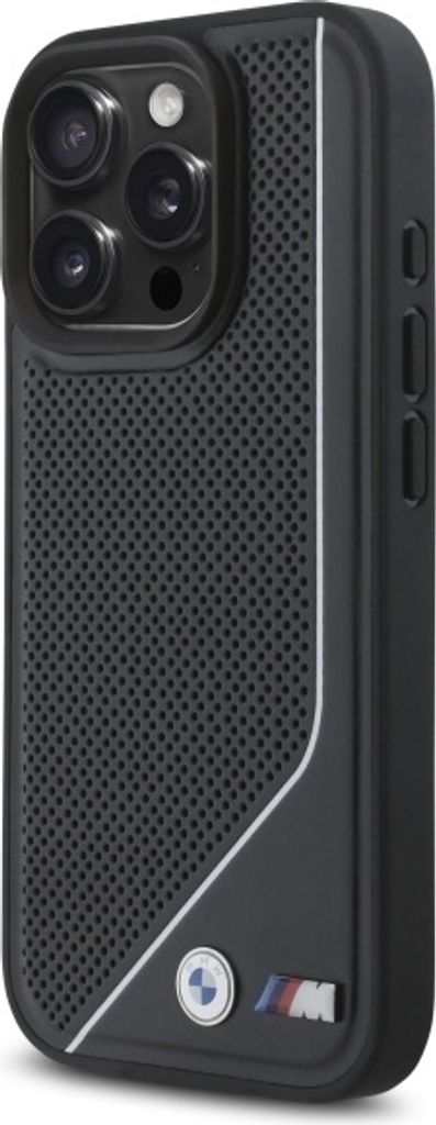 Cover per iPhone 16 Pro Max con cinturino, con logo e design in pelle approvata dal marchio globale Guess. Da CG-MOBILE. (nero