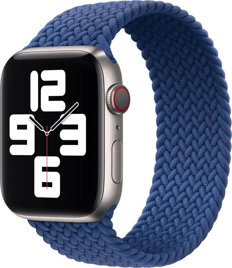 Geflochtenes Solo Loop für das Apple Watch | 44/45/46/49 mm - Größe 11 - Atlantic Blue