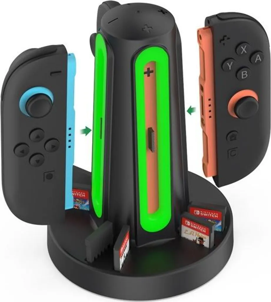 Chargeur quadruple manettes Switch2 INF avec support de stockage compact