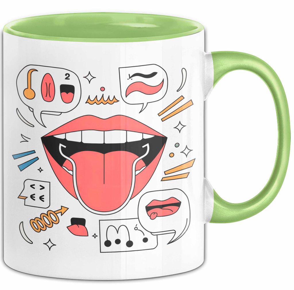 Akzent Coach Tasse Geschenk Lustige Geschenkidee Spruch Für Sprach Trainer (Grün)