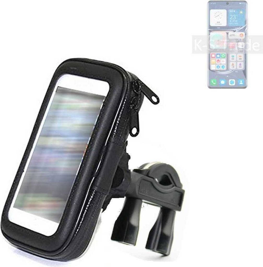 K-S-Trade Fahrrad-Halterung kompatibel mit Huawei P50 Pro SD888 Handy-Halterung Halter Lenkstange Fahrradhalterung Motorrad Bike Mount Wasserabweisend