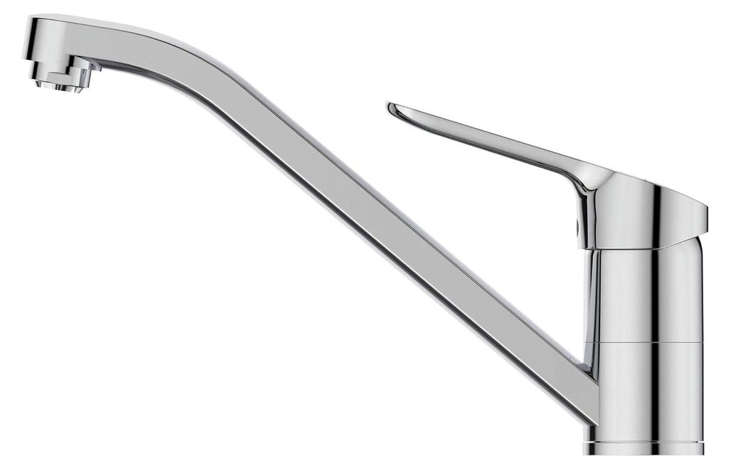 Ceraflex Küchenarmatur, Auslaufhöhe 143 mm, mit FirmaFlow Kartusche, Niederdruck, Schwenkbereich 360°, BlueStart, Schnellmontagesystem EasyFix, ...