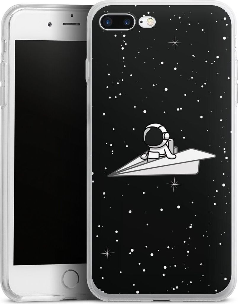 DeinDesign Handyhülle für Apple iPhone 7 Plus Silikon Hülle Case Smartphone Schutzhülle Astronaut Comic Papier