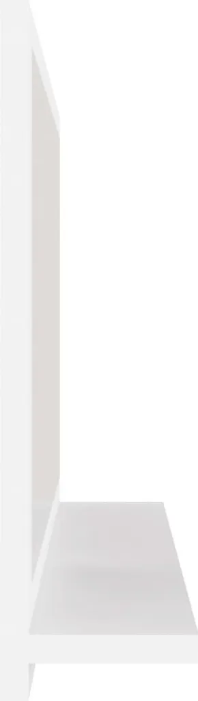 Specchiera con Mensola SYFAX™ Bianco 60x37cm Legno Multistrato - 4