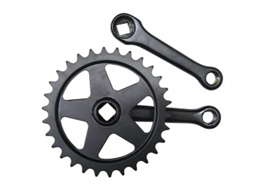 Kit pignons pour réparation vélo ville 125mm 36 dents acier 4 pans