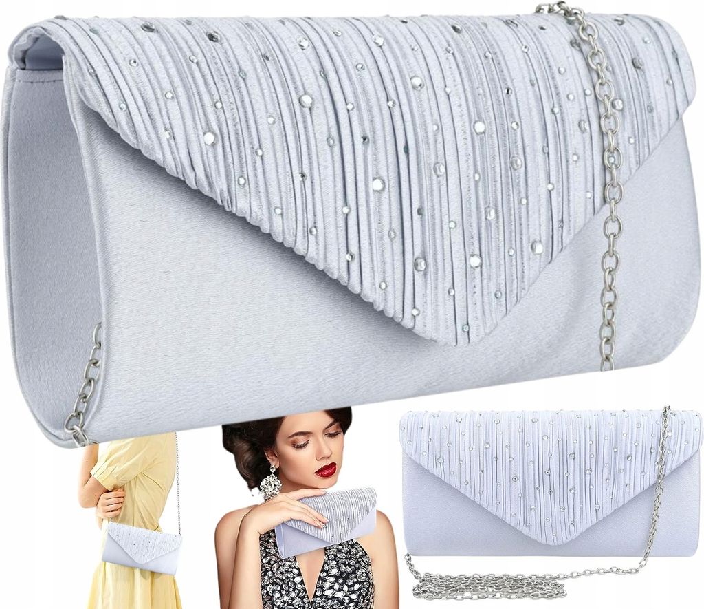 Abendtasche - Brokat - Elegantes Accessoire - Perfekt für jeden Anlass - Hochwertiges Synthetisches Leder - Magnetischer Verschluss - Kettenriemen