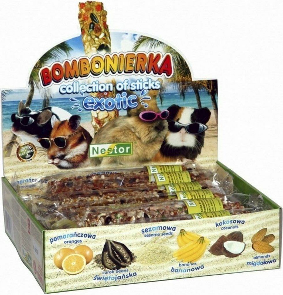 Nestor Nagerfutter Leckerbissen Hamster Meerschwein Kaninchen Frettchen 12Sticks EXOTIC