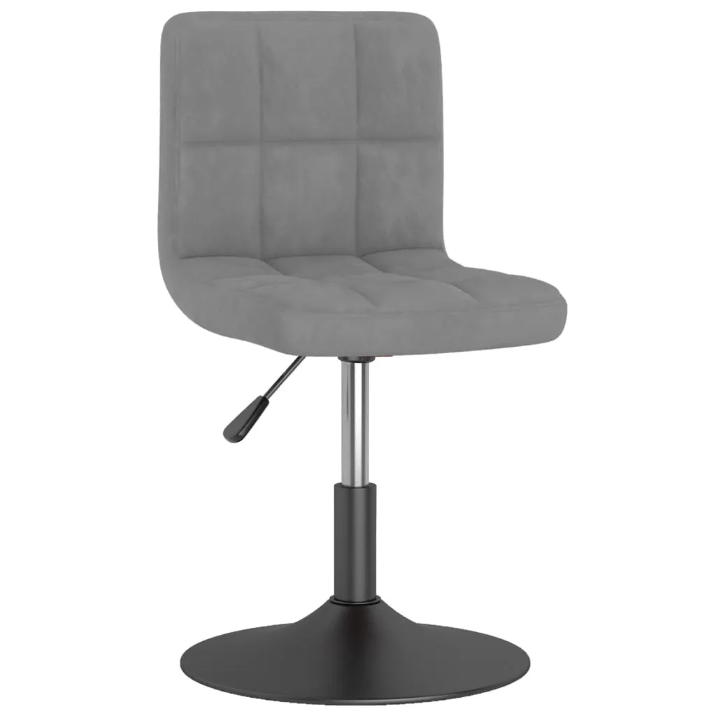 Chaise haute de bar pivotante en velours gris clair, confort et style