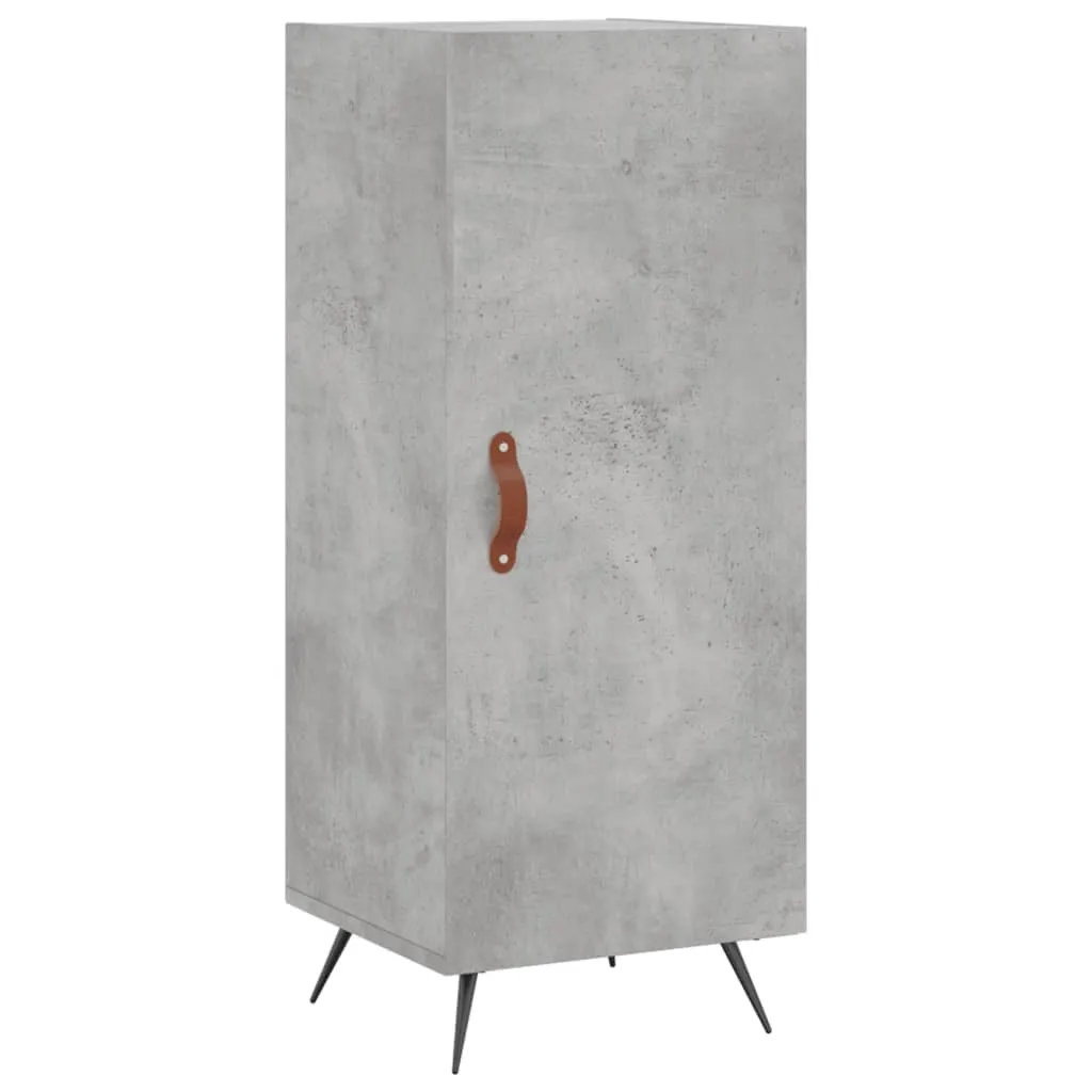 Credenza Grigio Cemento 34,5x34x90 cm | Mobiletto Multiuso Salvaspazio