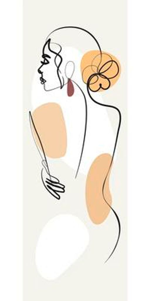 Leinwandbild Line Art Back View IV 27x77 cm