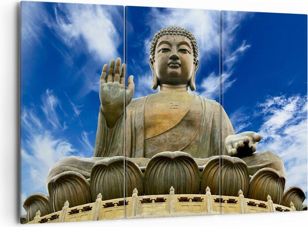 Bild auf Leinwand - Leinwandbild - Asien buddha kultur - 165x110cm - Wand Bild - Wanddeko - Leinwanddruck - Bilder - Kunstdruck - Wanddekoration - ...