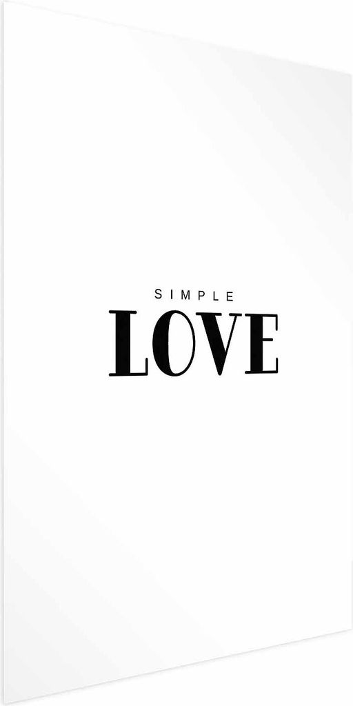 Posterpapier Poster - Simple Love 40x60 cm Text Produktbild 