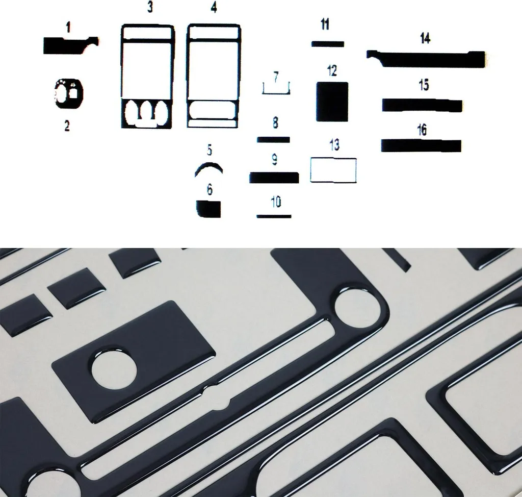 Modanature Interne Seat Cordoba 6L Piano Black Optic - 16 Pezzi