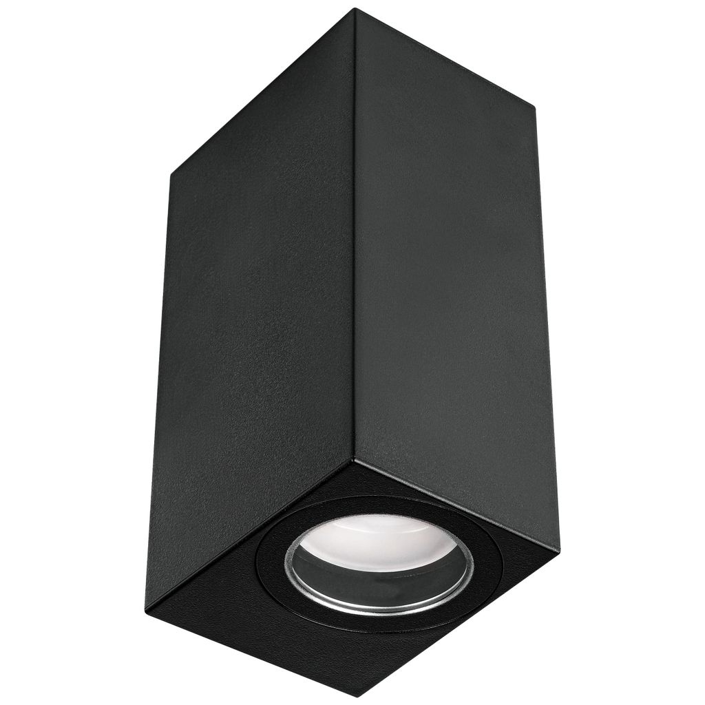 MasterLED Außenwandleuchte LIDA – 2x GU10 – Schwarz RAL9005 – IP44 – 2-flammig – Moderne Wandleuchte für Fassade