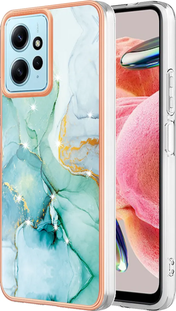 Cover Sicura Marmo Verde Redmi Note 12 4G - Morbida e Anti-Caduta