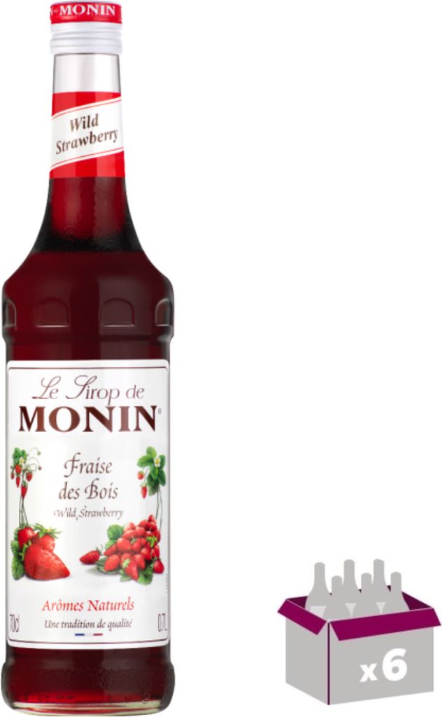 Lot de 6 Sirop Monin - Fraise des bois - 70cL