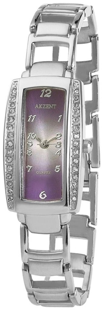Akzent Damenuhr mit Metallarmband