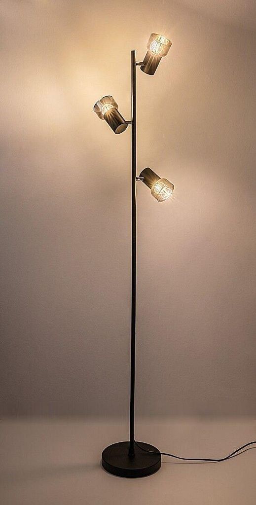Rabalux 74279 Stehlampen Hatice E14 3x MAX 15 Metall Glas schwarz