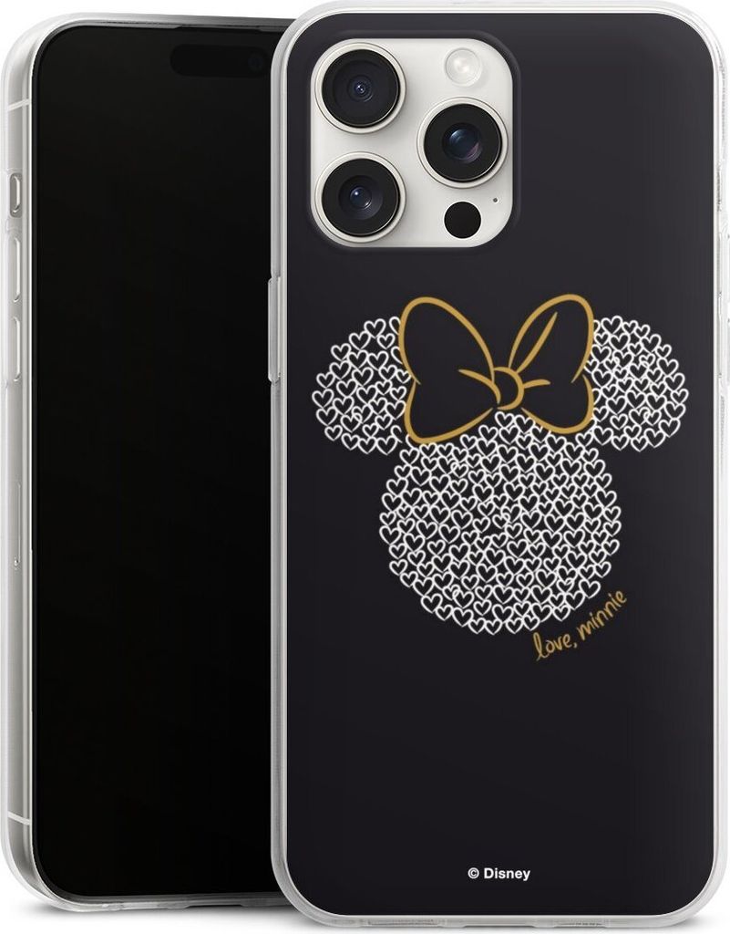 DeinDesign Handyhülle für Apple iPhone 15 Pro Max Silikon Hülle Case Smartphone Schutzhülle Disney Minnie Mouse Muster