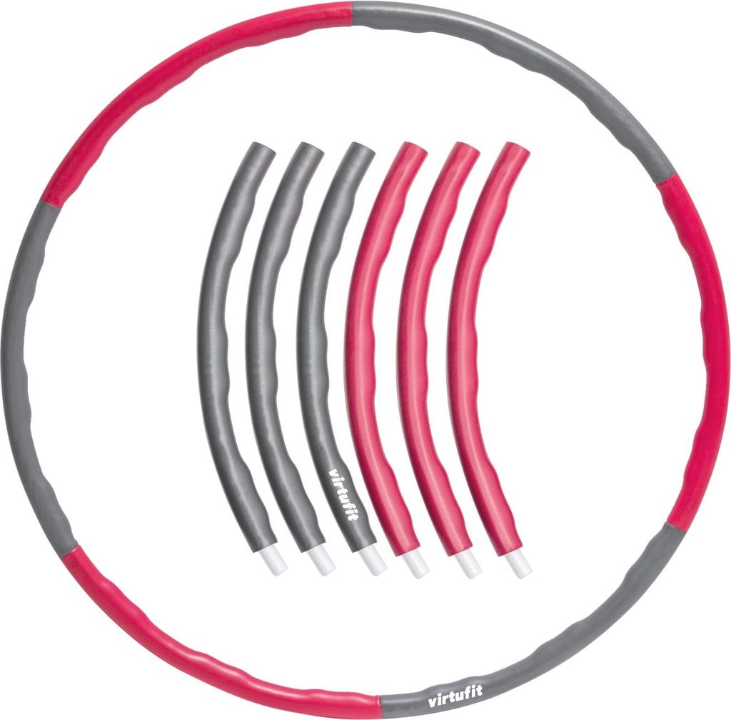 VirtuFit Fitness-Hula-Hoop Reifen 100 cm 1,2 kg, 6-teilig