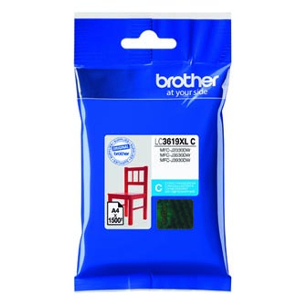 Brother Original-Tinte / Tinte LC-3619XLC, cyan, 1500s