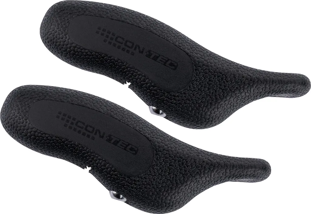 Contec CT Bar Ends Ergo Line Noir - Embouts de Guidon Ergonomiques Pro