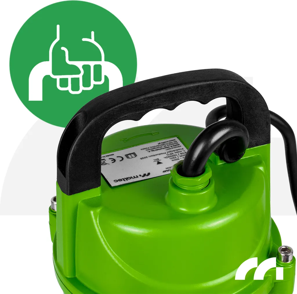 Pompe de Relevage Eaux Chargées MalTec 12000 l/h avec Câble de 10m - 9