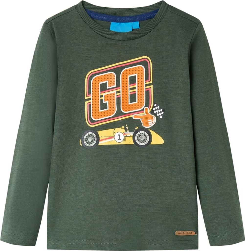 Kinder-Langarmshirt Dunkelgrün 116