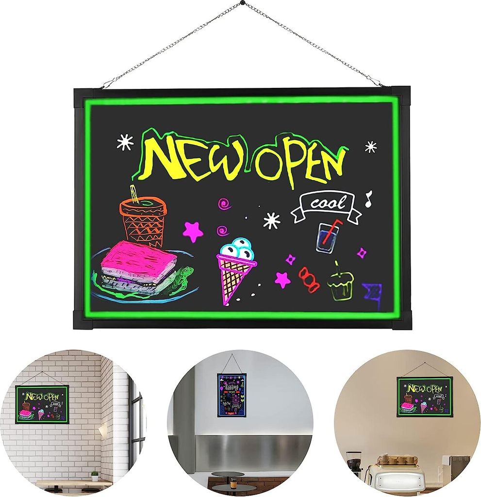 60x80cm Světelná reklamní tabule LED Psaní zpráv s dálkovým Obrázek produktu 7